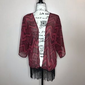 Kii boho tribal chevron kimono S